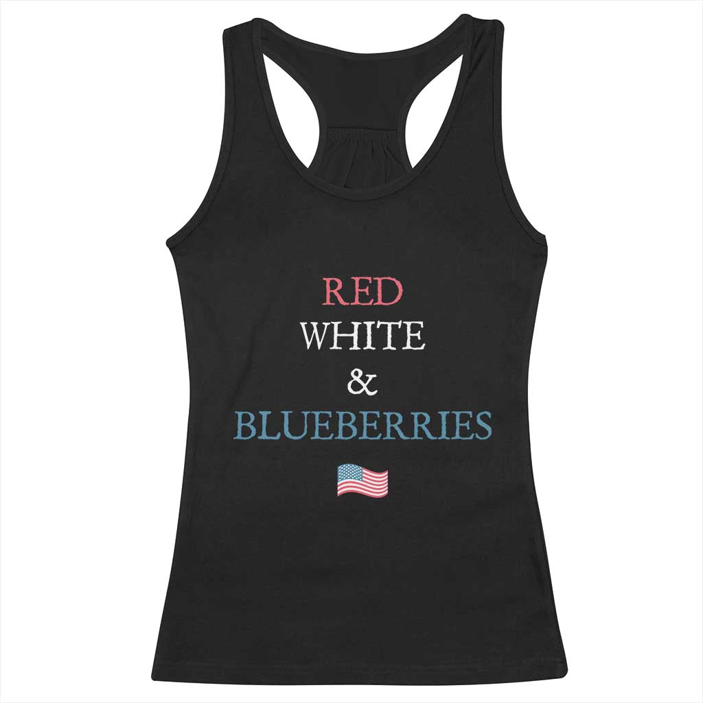 Red White and Blueberries Racerback Tank Top Vintage American Flag Patriotic TS02 Black Print Your Wear