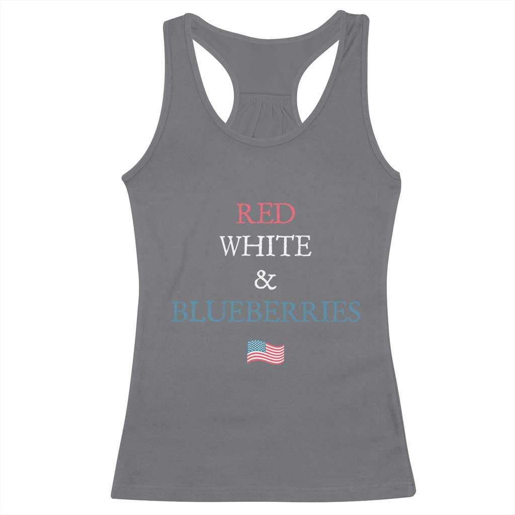 Red White and Blueberries Racerback Tank Top Vintage American Flag Patriotic TS02 Charcoal Print Your Wear
