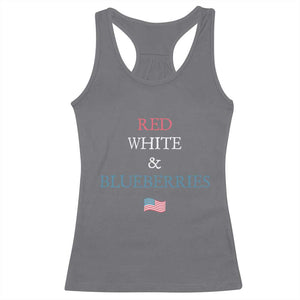 Red White and Blueberries Racerback Tank Top Vintage American Flag Patriotic TS02 Charcoal Print Your Wear