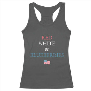Red White and Blueberries Racerback Tank Top Vintage American Flag Patriotic TS02 Dark Heather Print Your Wear