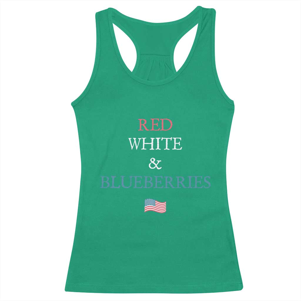 Red White and Blueberries Racerback Tank Top Vintage American Flag Patriotic TS02 Irish Green Print Your Wear