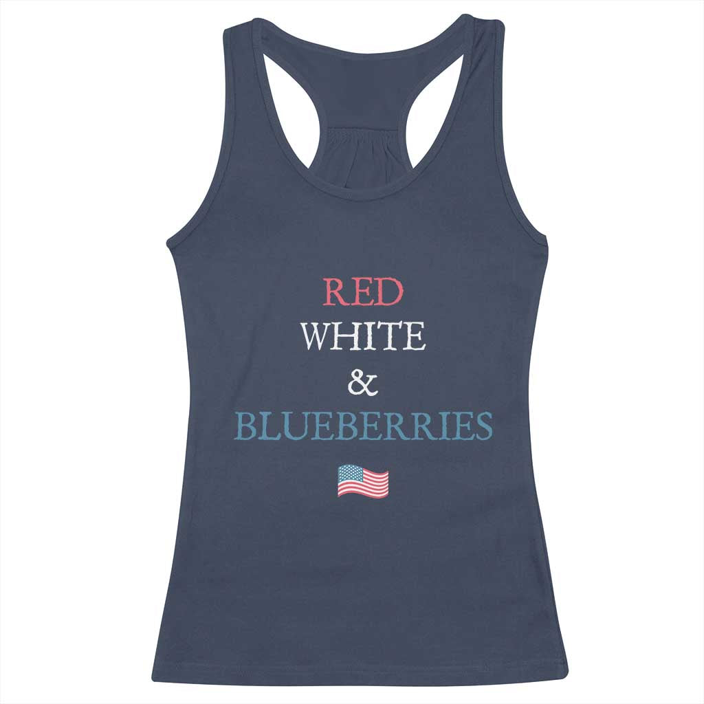 Red White and Blueberries Racerback Tank Top Vintage American Flag Patriotic TS02 Navy Print Your Wear