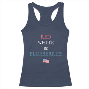 Red White and Blueberries Racerback Tank Top Vintage American Flag Patriotic TS02 Navy Print Your Wear