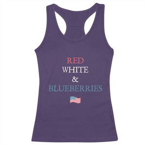 Red White and Blueberries Racerback Tank Top Vintage American Flag Patriotic TS02 Purple Print Your Wear