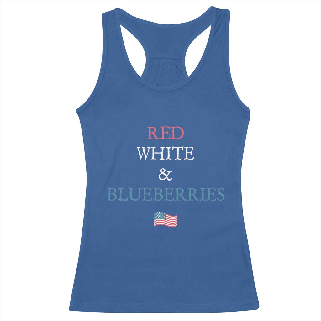 Red White and Blueberries Racerback Tank Top Vintage American Flag Patriotic TS02 Royal Blue Print Your Wear