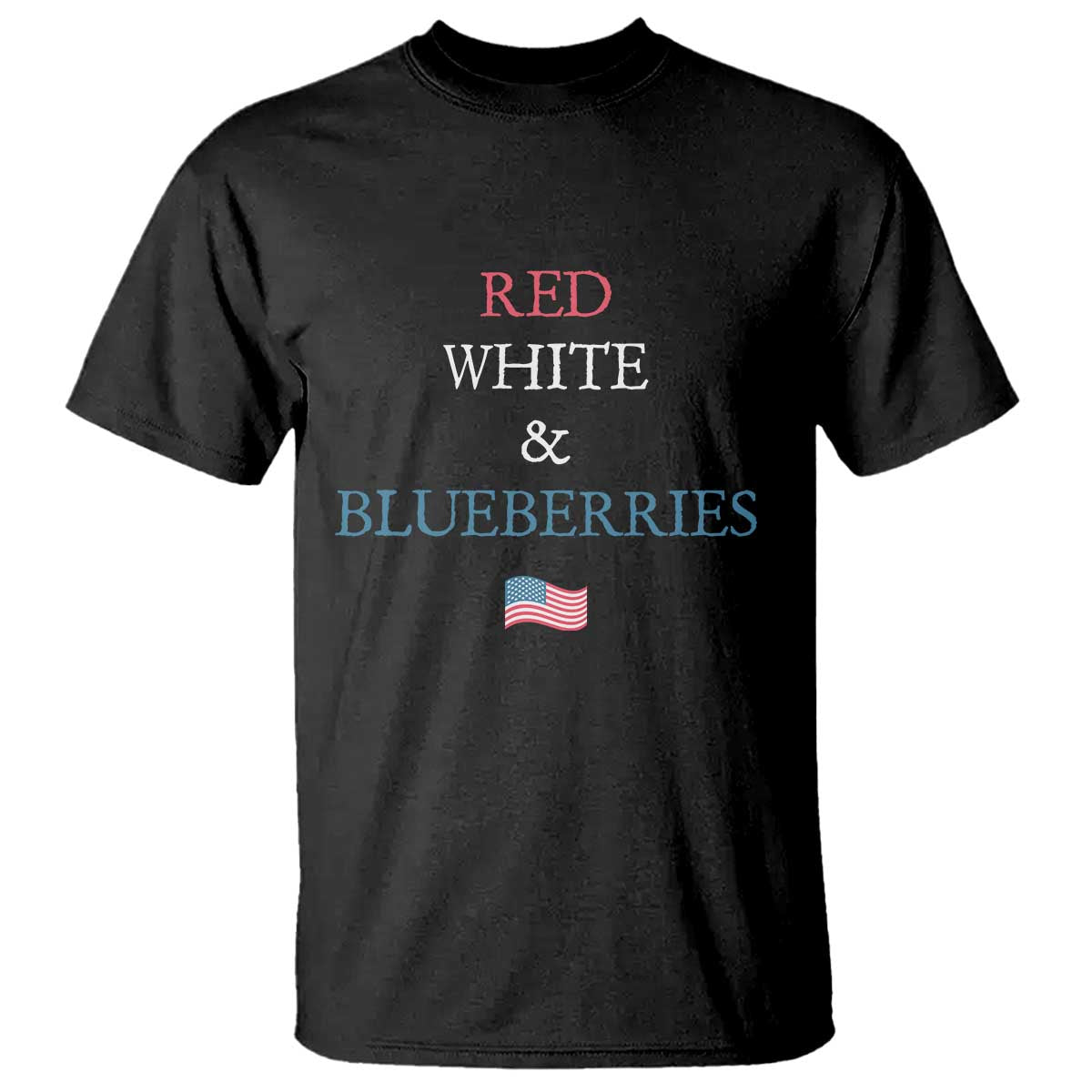 Red White and Blueberries T Shirt Vintage American Flag Patriotic TS02 Black Print Your Wear