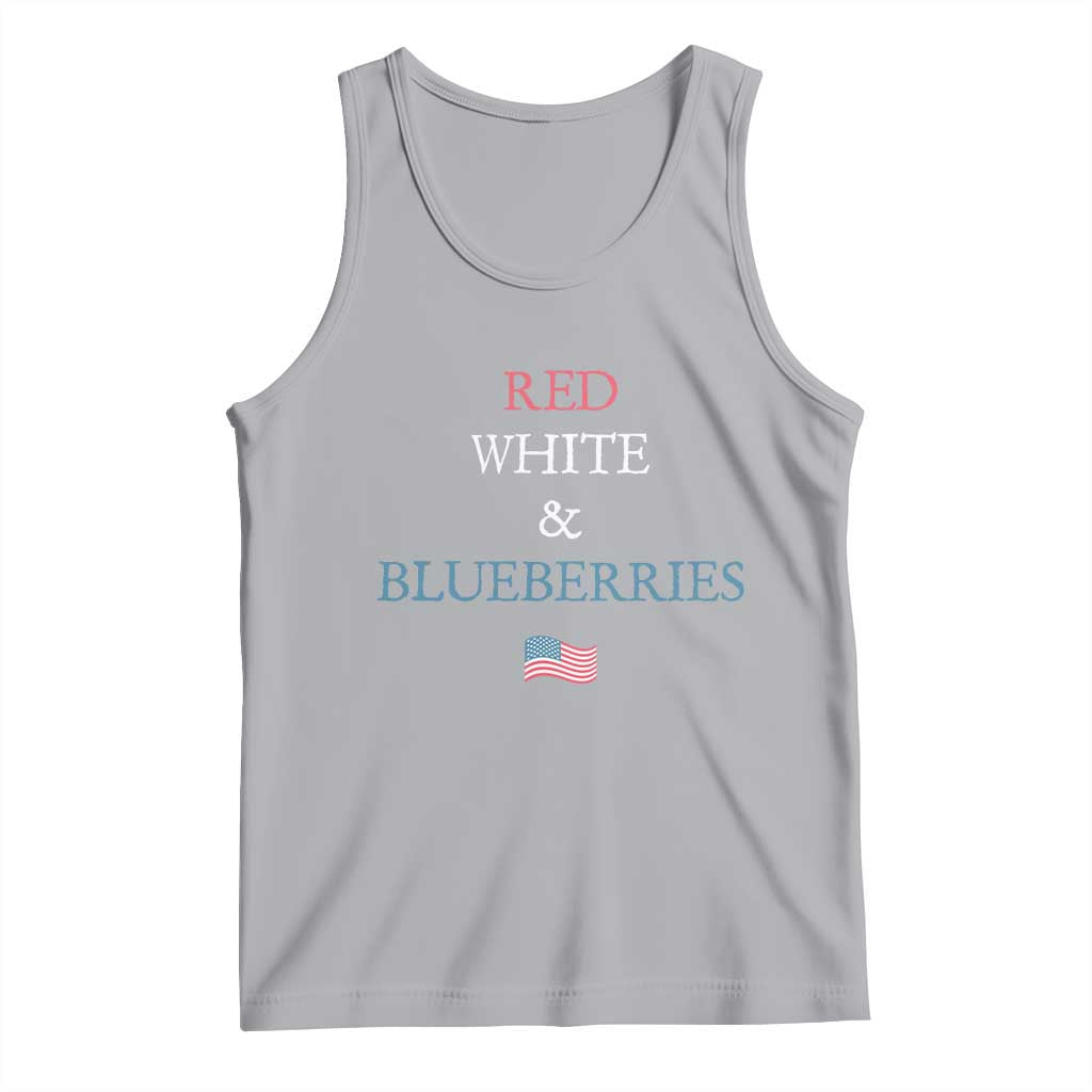 Red White and Blueberries Tank Top Vintage American Flag Patriotic TS02 Athletic Heather Print Your Wear