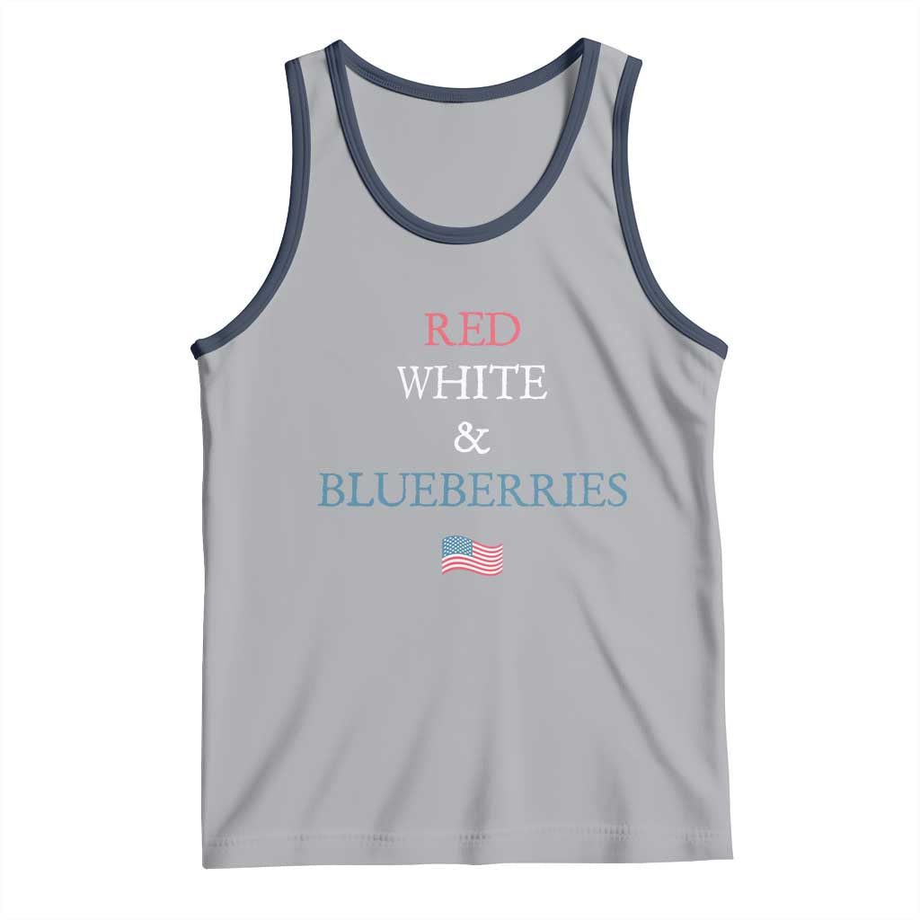 Red White and Blueberries Tank Top Vintage American Flag Patriotic TS02 Athletic Heather Navy Print Your Wear