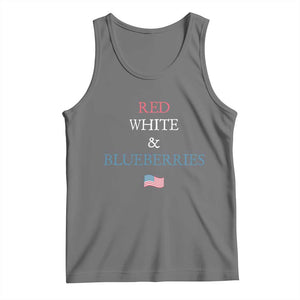 Red White and Blueberries Tank Top Vintage American Flag Patriotic TS02 Black Heather Print Your Wear