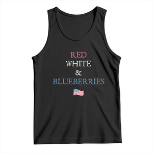 Red White and Blueberries Tank Top Vintage American Flag Patriotic TS02 Black Print Your Wear