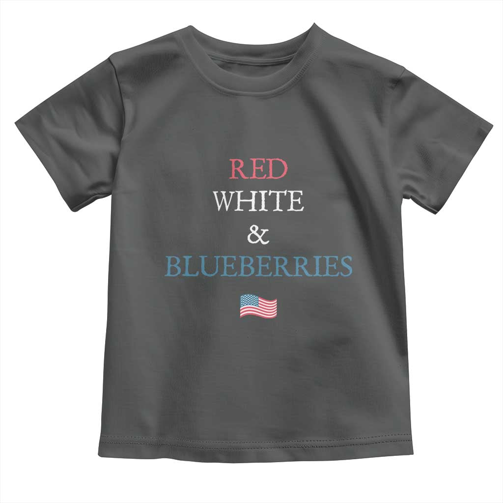 Red White and Blueberries Toddler T Shirt Vintage American Flag Patriotic TS02 Dark Heather Print Your Wear