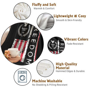 Freedom Charlie Kirk Tribute Throw Blanket Patriotic Legacy Eagle Distressed American Flag TS02 Print Your Wear