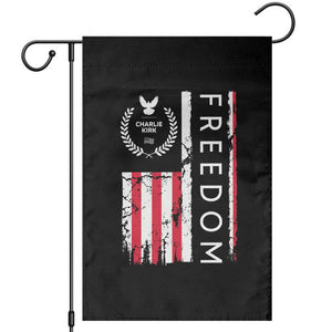 Freedom Charlie Kirk Tribute Garden Flag Patriotic Legacy Eagle Distressed American Flag TS02 Black Print Your Wear