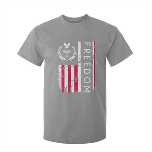 Freedom Charlie Kirk Tribute T Shirt For Kid Patriotic Legacy Eagle Distressed American Flag TS02 Sport Gray Print Your Wear