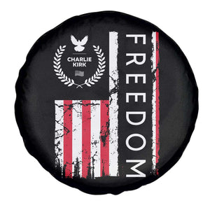 Freedom Charlie Kirk Tribute Spare Tire Cover Patriotic Legacy Eagle Distressed American Flag TS02 Print Your Wear