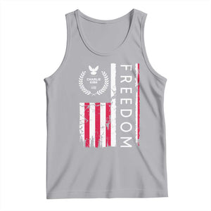 Freedom Charlie Kirk Tribute Tank Top Patriotic Legacy Eagle Distressed American Flag TS02 Athletic Heather Print Your Wear