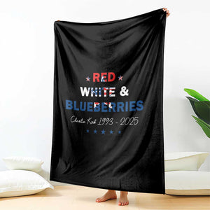 Red White and Blueberries Throw Blanket Charlie Kirk 1993 2025 Patriotic Memorial TS02 Print Your Wear
