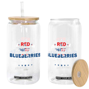 Red White and Blueberries Glass Can Charlie Kirk 1993 2025 Patriotic Memorial TS02 Print Your Wear