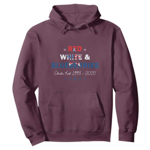 Red White and Blueberries Hoodie Charlie Kirk 1993 2025 Patriotic Memorial TS02 Maroon Print Your Wear