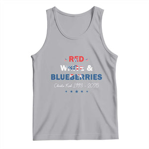 Red White and Blueberries Tank Top Charlie Kirk 1993 2025 Patriotic Memorial TS02 Athletic Heather Print Your Wear