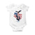 Charlie Kirk Tribute Baby Onesie A True Patriot American Flag Patriotic Eagle TS02 White Print Your Wear
