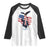 Charlie Kirk Tribute Raglan Shirt A True Patriot American Flag Patriotic Eagle TS02 White Black Print Your Wear