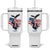 Charlie Kirk Tribute Tumbler With Handle A True Patriot American Flag Patriotic Eagle TS02 One Size: 40 oz White Print Your Wear