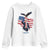 Charlie Kirk Tribute Youth Sweatshirt A True Patriot American Flag Patriotic Eagle TS02 White Print Your Wear