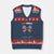 Red White and Blueberries V-Neck Knit Sweater Vest Retro Coquette Bow Vintage American Flag TS02 Navy Red Print Your Wear