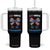 Red White and Blueberries Tumbler With Handle Retro Coquette Bow Vintage American Flag TS02 One Size: 40 oz Black Print Your Wear
