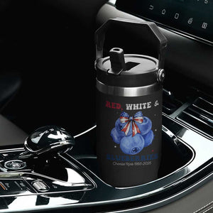 Red White and Blueberries Flip Straw Tumbler Charlie Kirk Tribute 1993 2025 Memorial TS02 Print Your Wear