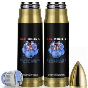 Red White and Blueberries Bullet Tumbler Charlie Kirk Tribute 1993 2025 Memorial TS02 Black Print Your Wear