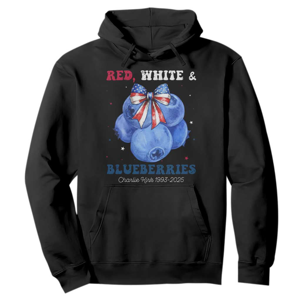 Red White and Blueberries Hoodie Charlie Kirk Tribute 1993 2025 Memorial TS02 Black Print Your Wear