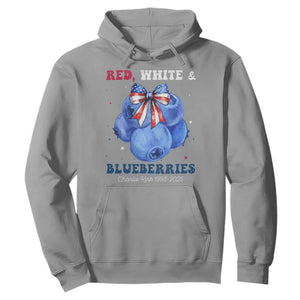 Red White and Blueberries Hoodie Charlie Kirk Tribute 1993 2025 Memorial TS02 Sport Gray Print Your Wear
