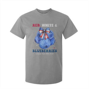 Red White and Blueberries T Shirt For Kid Charlie Kirk Tribute 1993 2025 Memorial TS02 Sport Gray Print Your Wear