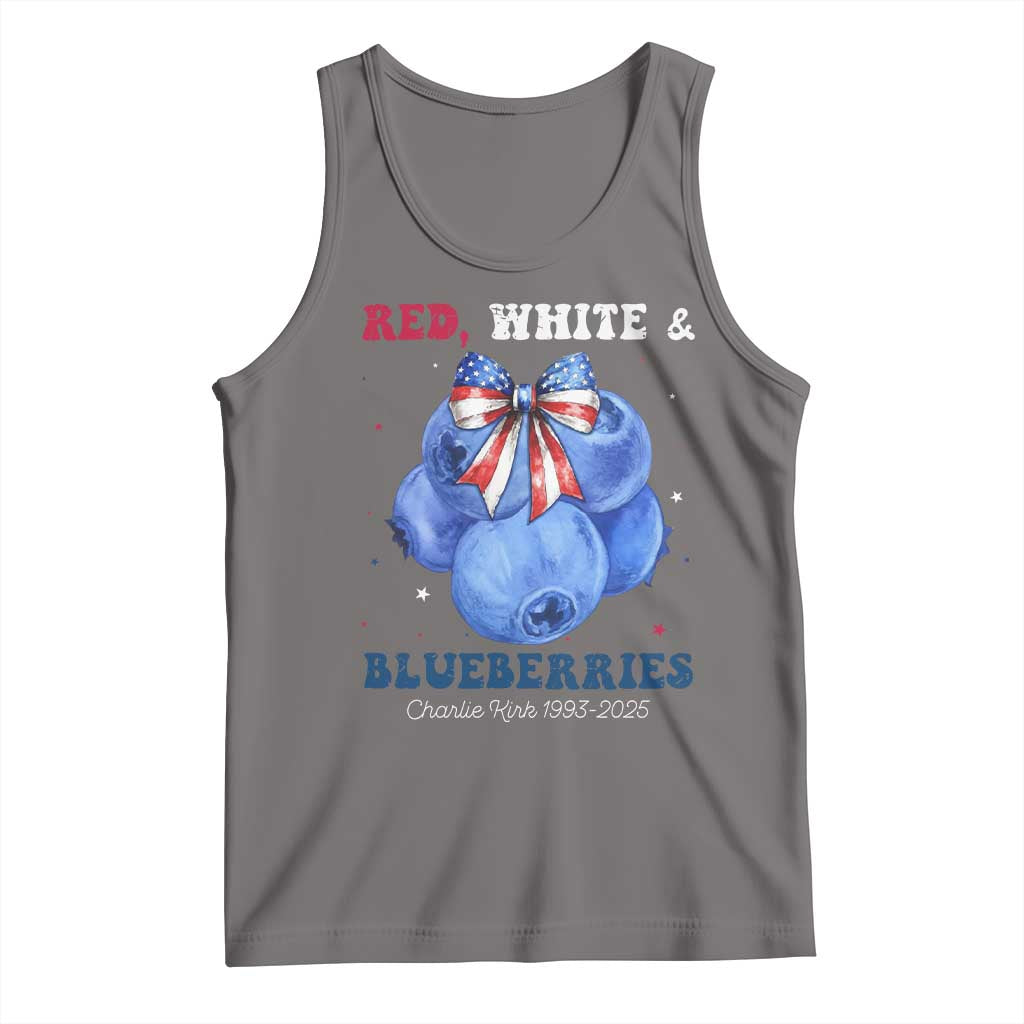 Red White and Blueberries Tank Top Charlie Kirk Tribute 1993 2025 Memorial TS02 Deep Heather Print Your Wear