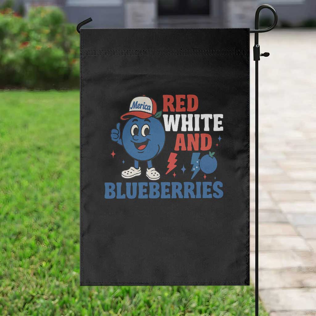 Red White and Blueberries Garden Flag Patriotic Fruit Cartoon Graphic TS02 Print Your Wear