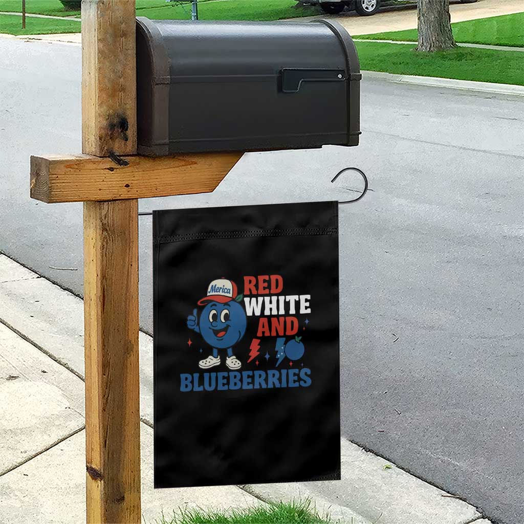 Red White and Blueberries Garden Flag Patriotic Fruit Cartoon Graphic TS02 Print Your Wear
