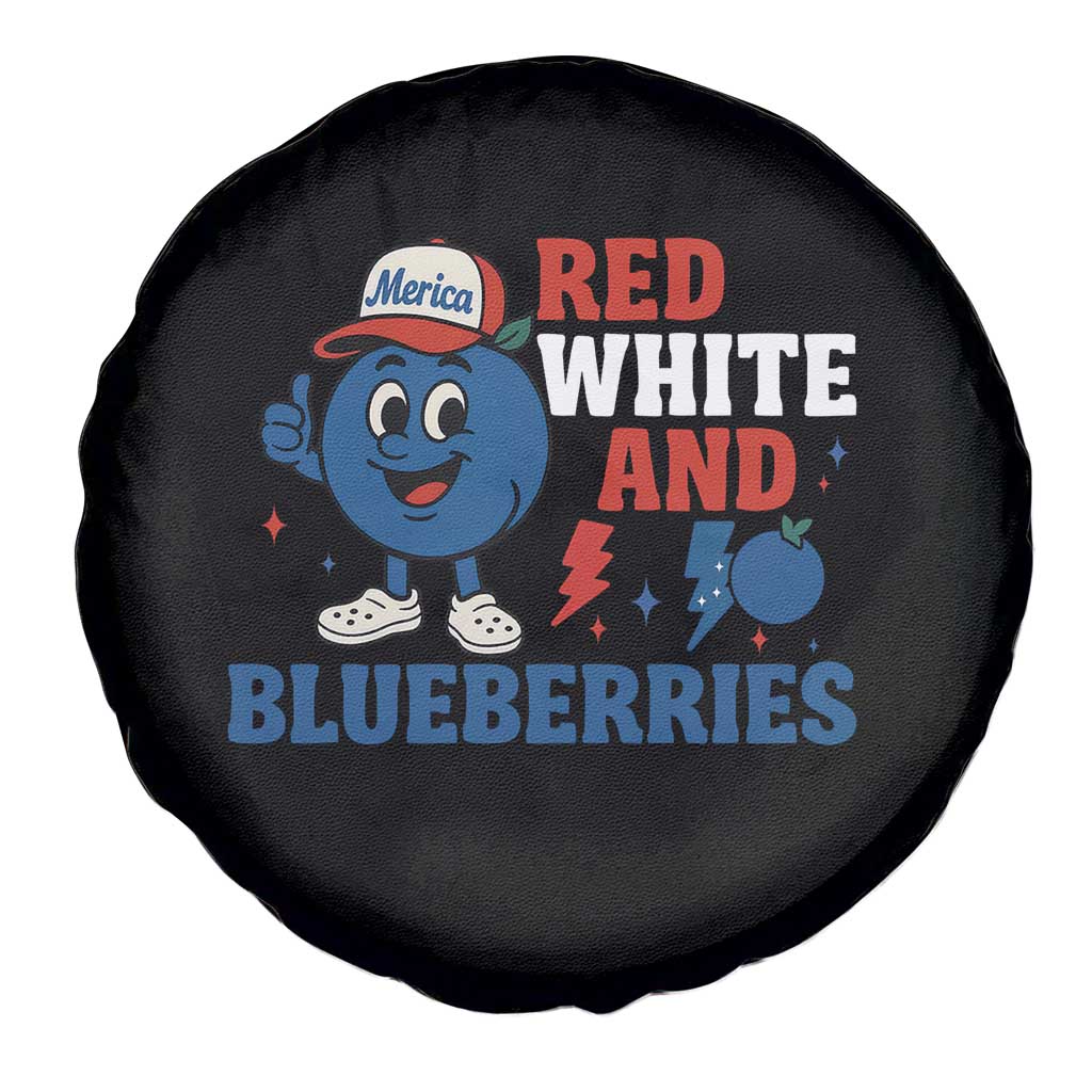 Red White and Blueberries Spare Tire Cover Patriotic Fruit Cartoon Graphic TS02 Print Your Wear