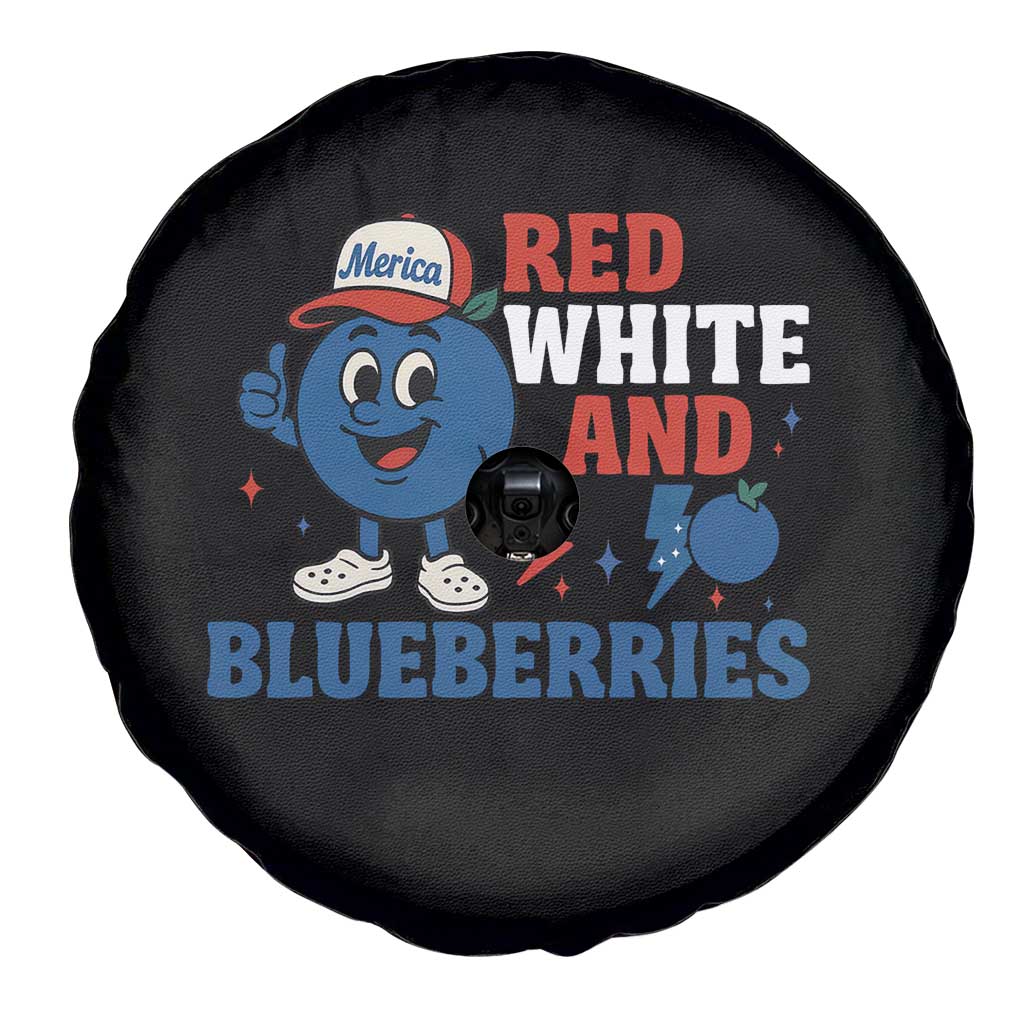 Red White and Blueberries Spare Tire Cover Patriotic Fruit Cartoon Graphic TS02 Print Your Wear