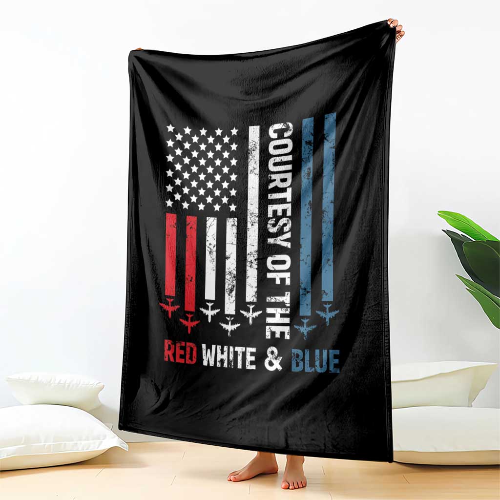Courtesy of the Red White and Blue Throw Blanket US Military Patriotic American Flag TS02 Print Your Wear