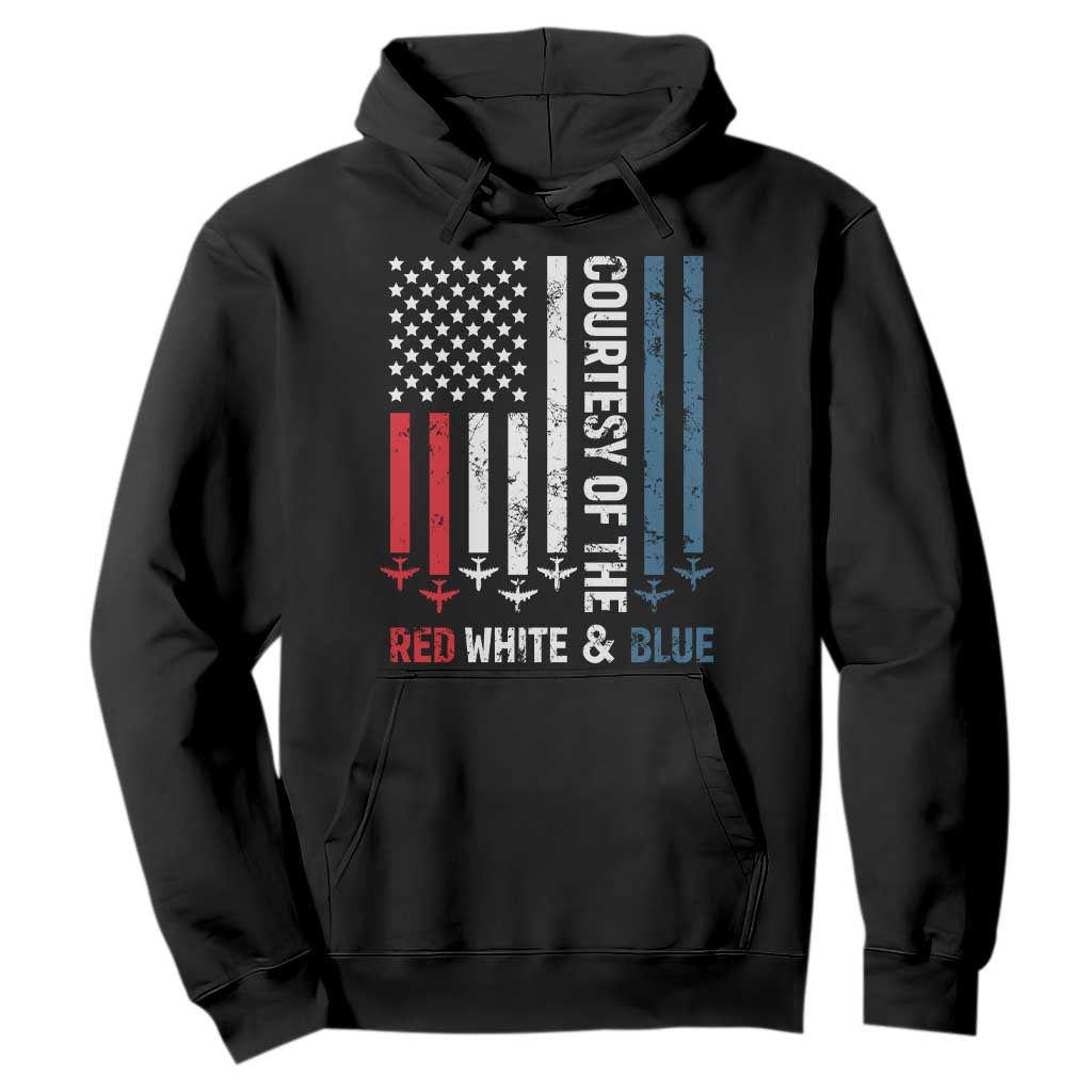 Courtesy of the Red White and Blue Hoodie US Military Patriotic American Flag TS02 Black Print Your Wear