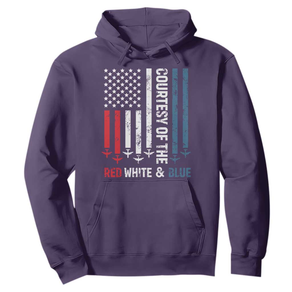 Courtesy of the Red White and Blue Hoodie US Military Patriotic American Flag TS02 Purple Print Your Wear