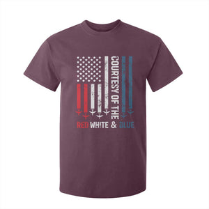Courtesy of the Red White and Blue T Shirt For Kid US Military Patriotic American Flag TS02 Maroon Print Your Wear