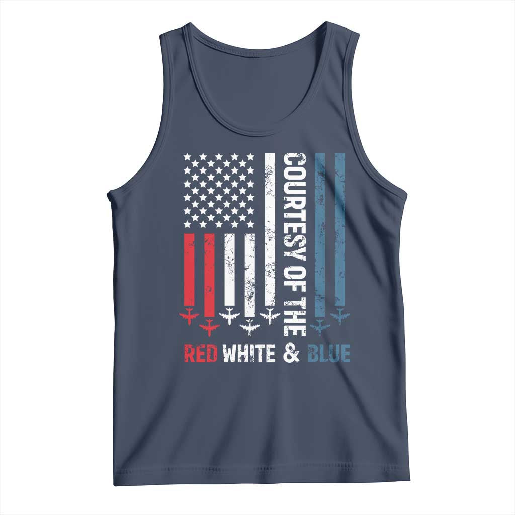 Courtesy of the Red White and Blue Tank Top US Military Patriotic American Flag TS02 Navy Print Your Wear
