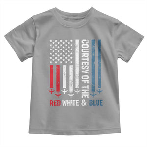 Courtesy of the Red White and Blue Toddler T Shirt US Military Patriotic American Flag TS02 Sport Gray Print Your Wear