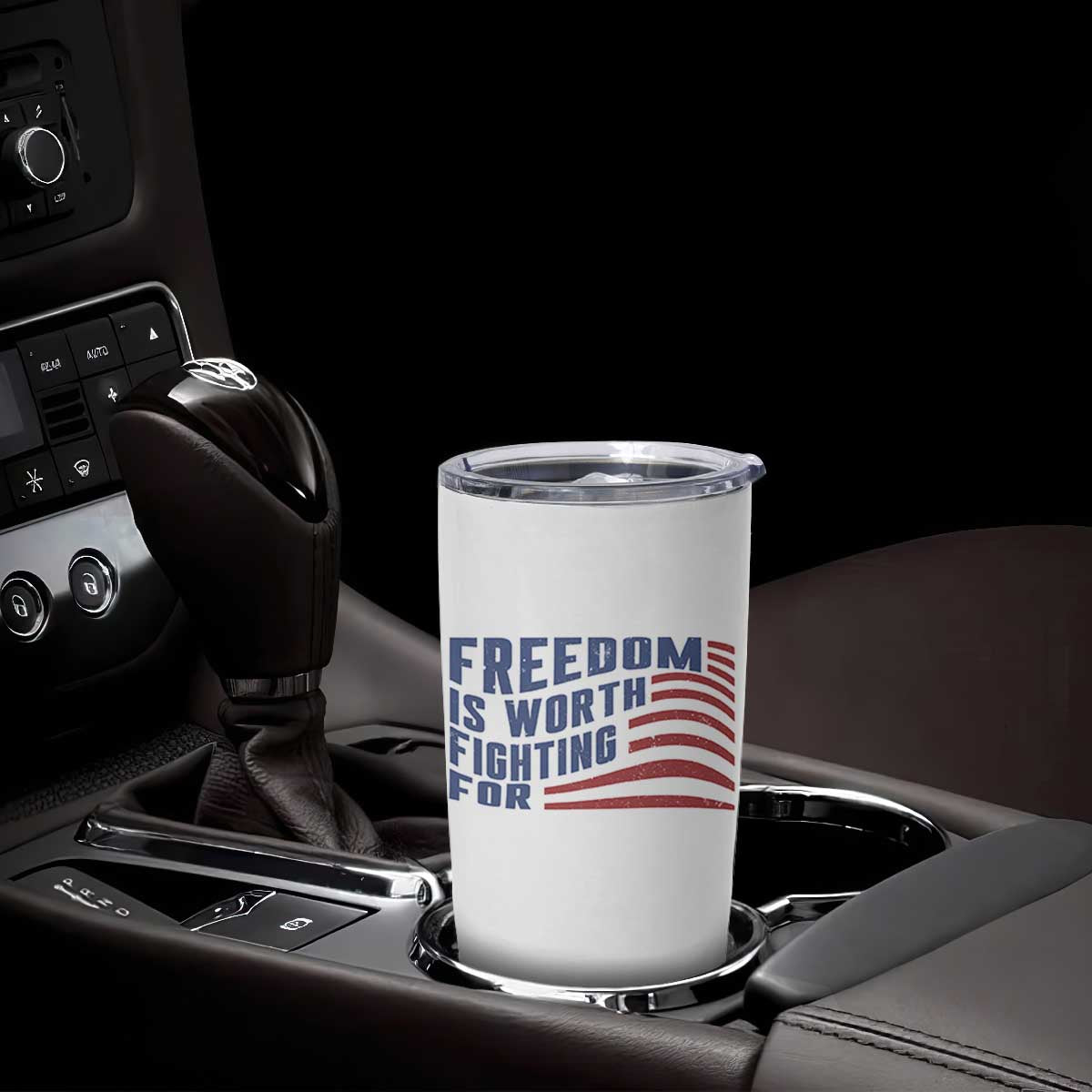 Freedom Is Worth Fighting For Tumbler Cup USA Flag America True Patriot TS02 Print Your Wear