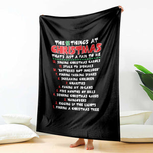 12 Pains of Christmas Parody Throw Blanket Funny Twist on the 12 Days of Christmas Tradition TS02 Print Your Wear