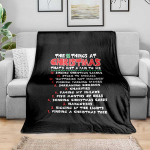 12 Pains of Christmas Parody Throw Blanket Funny Twist on the 12 Days of Christmas Tradition TS02 Print Your Wear