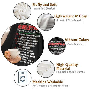 12 Pains of Christmas Parody Throw Blanket Funny Twist on the 12 Days of Christmas Tradition TS02 Print Your Wear